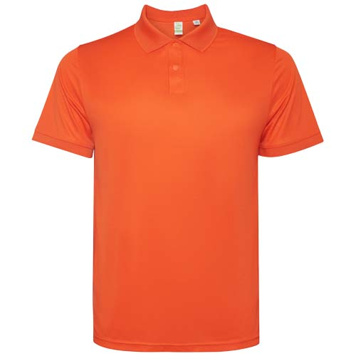 Polo publicitaire homme manches courtes recyclé Tormo ROLY Orange feu
